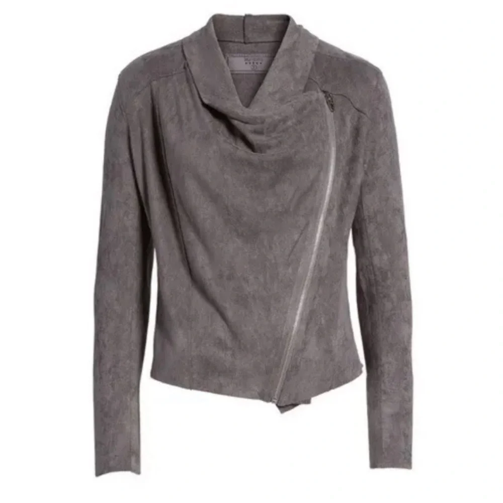 • BLANKNYC • Drape Front Faux Suede Jacket